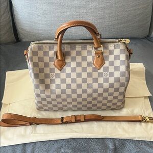 Louis Vuitton Speedy Damier Azure 30 Bandouliere